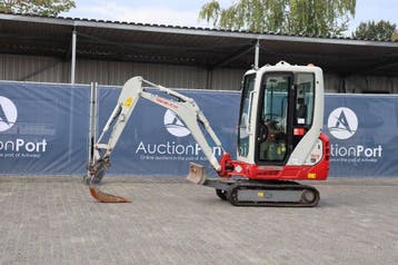 Veiling: Minigraver Takeuchi TB216 Diesel 11.5kW 2021, Ophalen, Graafmachine