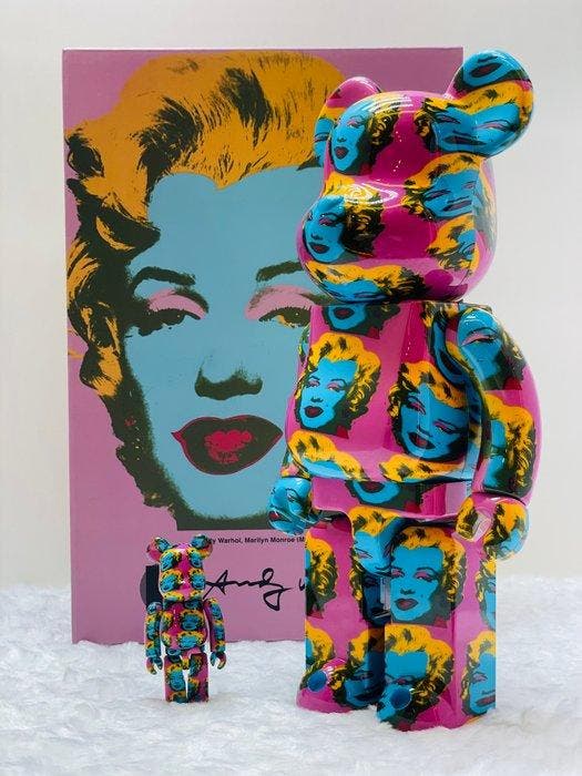 Medicom Toy - BE@RBRICK Andy Warhol Marilyn Monroe 400% &, Antiek en Kunst, Kunst | Designobjecten