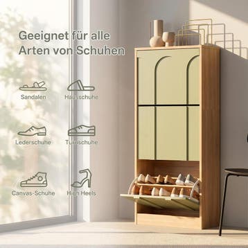 UEV Smalle schoenenkast met 3 kleppen, modern schoenenrek (g, Verzenden, Zo goed als nieuw