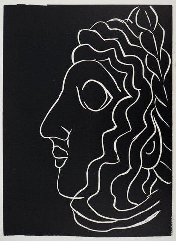 Henri Matisse (1869-1954) - Portrait de profil, Antiek en Kunst