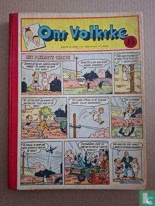 Alex [Martin] - Ons Volkske 15 - 1954, Eén stripboek, Verzenden, Gelezen, Bento, Fernando, Godard, Christian [1923-1995], Haggard, Henry Rider [naar], Jacobs, Edgar Pierre, Laudy, Jacques, Martin, Jacques, Melckebeke, Jacques van, Moor, Bob de, Remi, Georges, Vandersteen, Willy, Verschuere, Karel.