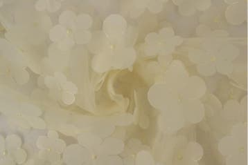 Mesh flower Champagne - rol 10 meter, Hobby en Vrije tijd, Stoffen en Lappen, Verzenden, Nieuw