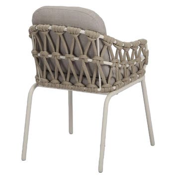 Matera dining tuinstoel naturel zand rope, Ophalen of Verzenden, Nieuw
