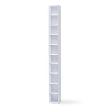 CD rek Tynset met 10 open vakken 187x20x17 cm wit [en.casa], Verzenden, Nieuw
