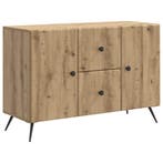 vidaXL Dressoir Artisanaal eiken 89 x 34,5 x 60 cm Bewerkt, Verzenden, Nieuw, Overige houtsoorten, Minder dan 50 cm