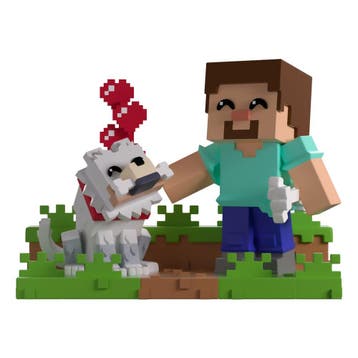 Minecraft Vinyl Figure Taming a Wolf 10 cm, Ophalen of Verzenden, Nieuw
