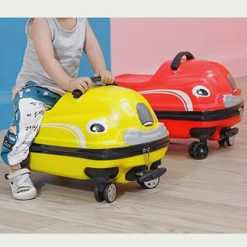Vrolijke 20-Inch Kinderkoffer in Cartoon Auto Design - Stevi, Sieraden, Tassen en Uiterlijk, Koffers, Verzenden, Nieuw