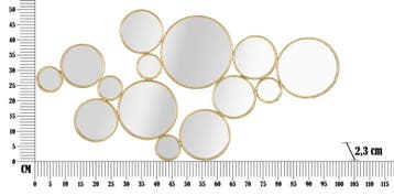 WANDPANEEL MET SPIEGELS CM 100X2,3X51,5, Ophalen of Verzenden, Nieuw