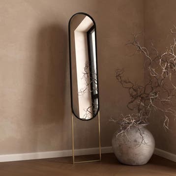 *WOONWINKEL* Kare Design Alice Muurspiegel Zwart Met Goud, Verzenden, Nieuw