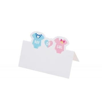 Gender Reveal Tafel Naambordjes (6st), Hobby en Vrije tijd, Feestartikelen, Ophalen of Verzenden, Nieuw