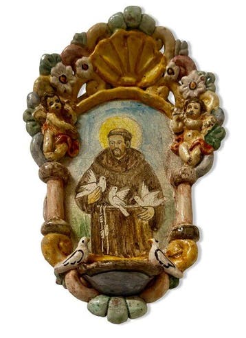 Wijwatervat - 1950-1960 - San Francesco - 30 cm