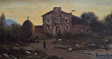 Josep Hereter (1919–1990) - El camino del atardecer, Antiek en Kunst