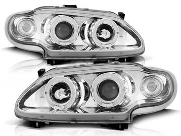 Koplampen Renault Megane 96-99 3/5 deurs Angel Eyes chroom, Ophalen of Verzenden, Nieuw