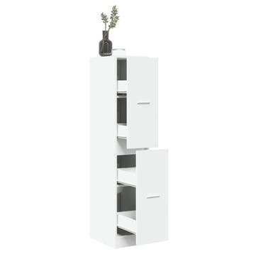 vidaXL Apothekerskast Wit 30x41x144,5 cm Bewerkt Hout, Verzenden, Nieuw