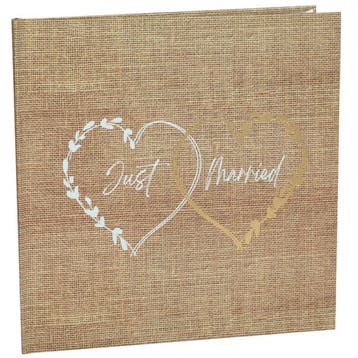 2-delige set met moneybox en gastenboek Natural hout en jute, Hobby en Vrije tijd, Feestartikelen, Verzenden, Nieuw, Versiering