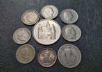 Zwitserland. Lot of 9 coins, incl. silver; 10, 20 Rappen &