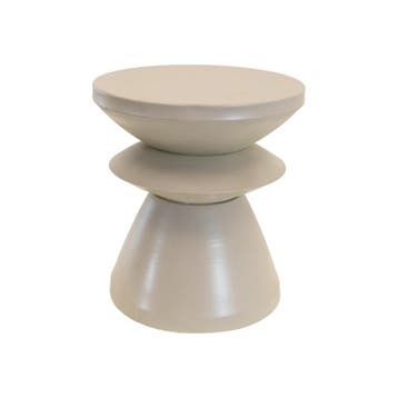 Louis bijzettafel metaal ø36x39,5cm - licht grijs, Ophalen of Verzenden, Nieuw
