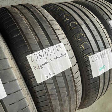 2 x BFGoodrich 235-55-19 Zomerbanden 5,5mm, 19 inch, Gebruikt, Ophalen of Verzenden, 235 mm