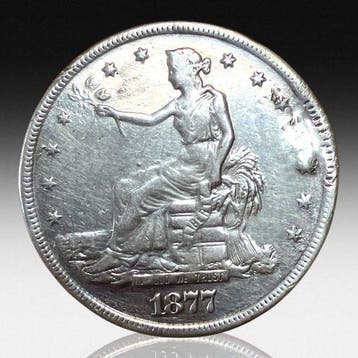 Verenigde Staten. 1 Dollar Trade Dollar, silver 1877