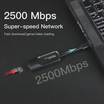 2.5Gbps USB Ethernet Adapter - Snelle Netwerkkaart voor Lapt, Verzenden, Nieuw