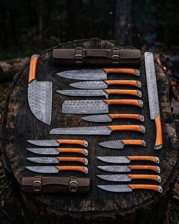Keukenmes - Kitchen knife set - Staal - Noord Amerika -