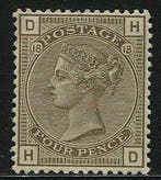 Groot-Brittannië 1880 - 4 pence grey-brown - Stanley Gibbons, Gestempeld