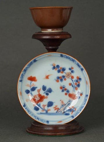 Kangxi (1662-1722) - Kop en schotel (2) - Two Birds Amidst