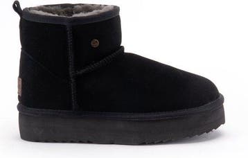 Warmbat Wallaby Suede boot Plateau Dames Laarzen - Zwart Maa, Verzenden, Nieuw