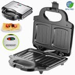 Tosti-ijzer XL Zwart/Zilver 750W (Kook-Bakplaten), Witgoed en Apparatuur, Kookplaten, Verzenden, Nieuw