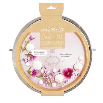 ScrapCooking Taartring Verstelbaar Ø16-30cm, Verzenden, Nieuw