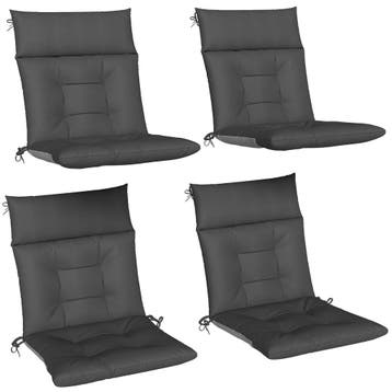 4-delige Set Waterafstotende Antislip Stoelkussens Met Bande, Verzenden, Nieuw