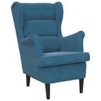 Blauwe fauteuil | Tweedekansje | OP=OP, Huis en Inrichting, Nieuw, 75 tot 100 cm, Ophalen of Verzenden, 75 tot 100 cm