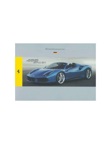 2015 FERRARI 488 SPIDER INSTRUCTIEBOEKJE DUITS