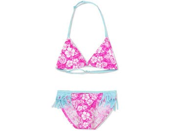 Meisjes Bikini - FlowerPower - Roze/Lichtblauw, Verzenden, Nieuw