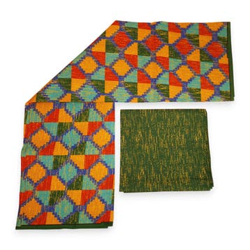 Afrikaanse stof - Two-Tone print Polycotton - 6 yard Combina, Hobby en Vrije tijd, Ophalen of Verzenden, Nieuw