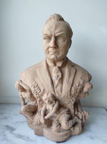 Enrico Caruso - Buste, Busto in terracotta - 25 cm -, Antiek en Kunst