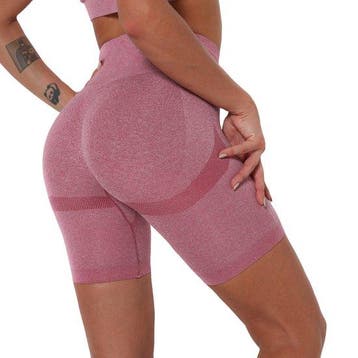 High waist Fitness short - Maat XL - Roze - Sport legging da, Kleding | Dames, Verzenden, Nieuw