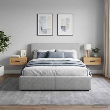 vidaXL Wandbeugel Bedkast 2 st Artisanaal eiken 49 x 34,5 x, Minder dan 45 cm, Verzenden, Nieuw, Minder dan 55 cm