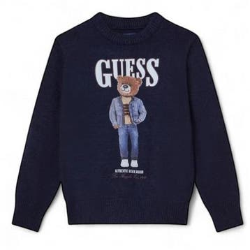 Guess Jongens en Baby Trui Donker Blauw Beer - 68 (4-6, Ophalen of Verzenden, Nieuw