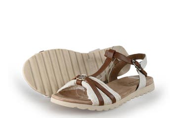 Tom Tailor Sandalen in maat 38 Wit, Kleding | Dames, Verzenden, Wit, Zo goed als nieuw, Sandalen of Muiltjes