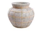 Bazar Bizar De Belly Vaas - Beton Grijs Naturel - M -, Huis en Inrichting, Zo goed als nieuw, Aardewerk of Porselein, Minder dan 50 cm