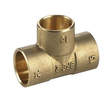 Koper soldeer messing t-stuk -42 mm, Verzenden, Nieuw