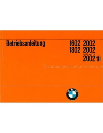 1975 BMW 1602 1802 2002 INSTRUCTIEBOEKJE DUITS