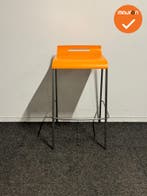 Oranje Van der Sluis Kruk – Refurbished Design met Chroom, Vergader- of Presentatieruimte, Ophalen of Verzenden, Gebruikt, Stoel