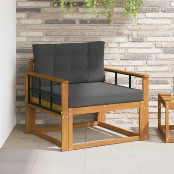 vidaXL Buiten Midden Sofa Naturel, Tuin en Terras, Verzenden, Nieuw