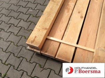 Douglas balken fijnbezaag 75x200 6m1, Nieuw, Balk, Overige houtsoorten, 50 mm of meer