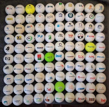 Themacollectie - 100 verschillende bedrukte Golfballen