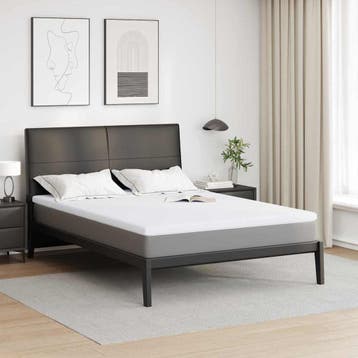 vidaXL Traagschuimmatras topper 160 x 200 cm Thick Stof-100%, Huis en Inrichting, Slaapkamer | Beddengoed, Verzenden, Nieuw, Wit