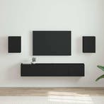 vidaXL TV Wandkast 2 pcs Zwart 30 x 31 x 40 cm Bewerkt hout, Huis en Inrichting, Kasten | Televisiemeubels, Minder dan 50 cm, Verzenden