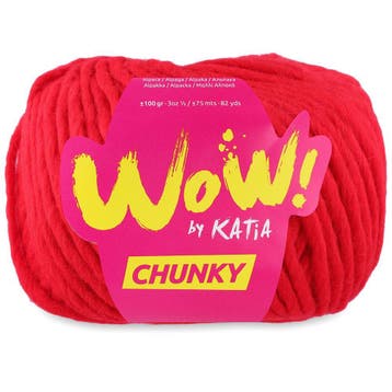 Katia WOW Chunky - 71 Rood - Bulky Acryl/Wolmix Garen, Ophalen of Verzenden, Nieuw